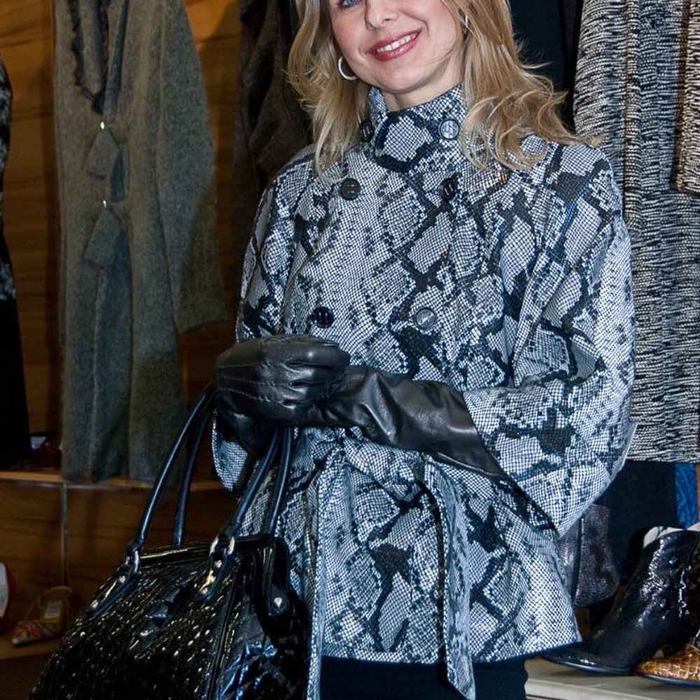 Genuine Snakeskin print belted jacket S, M